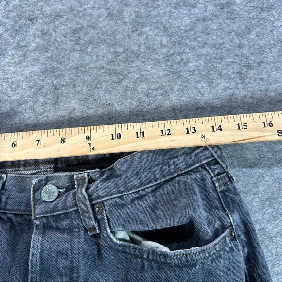 Vintage Levi’s 501 0658 Jeans Mens 28x28 Black 80s Made In USA Button Fly Repair